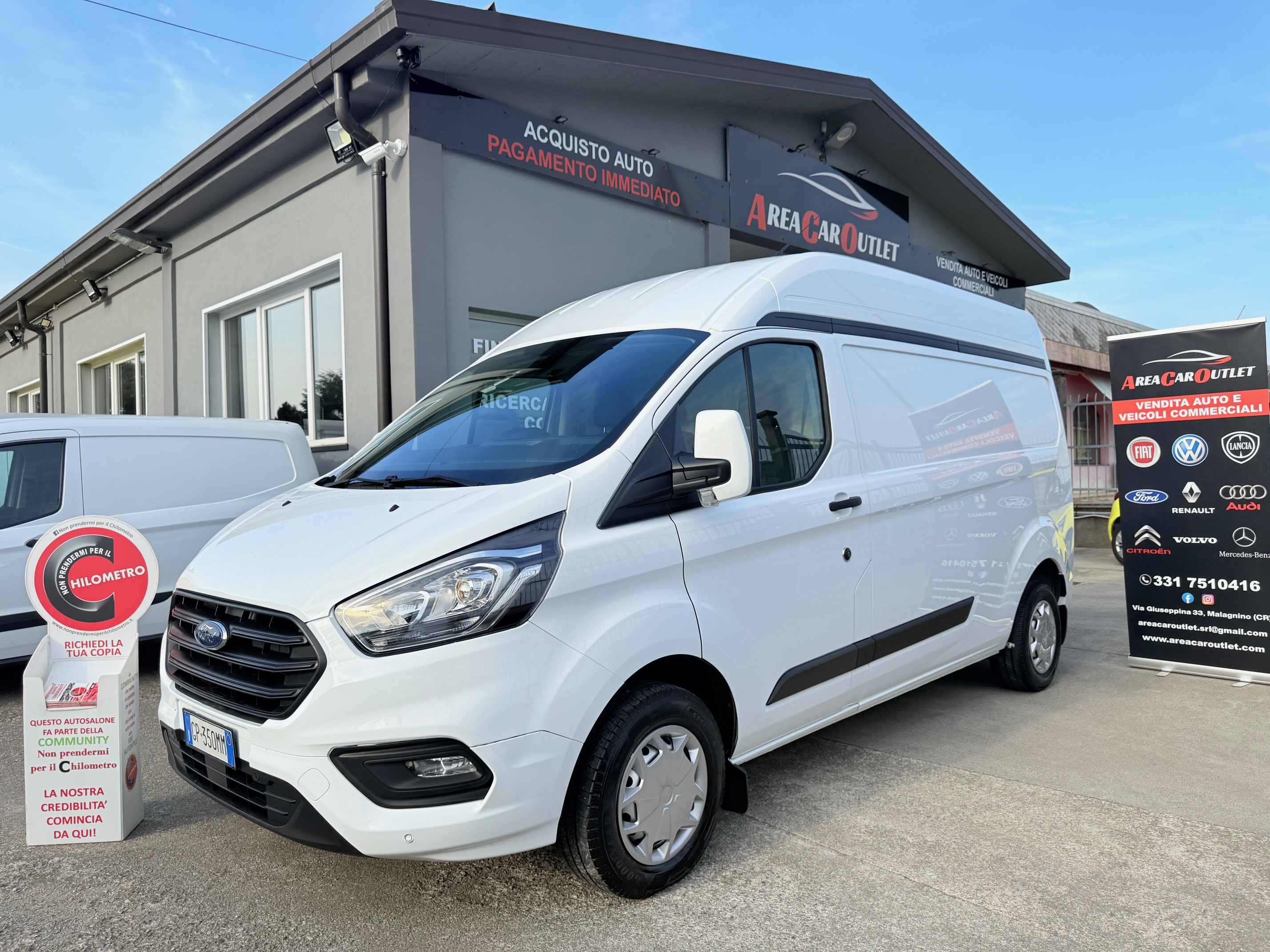 Ford Transit Custom 300 2.0EBl Hyb 130CV*P. LUNGO*TETTO ALTO*KM 37.789 GARANZIA 12 MESI